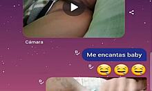 Wanita Meksiko kecil mengobrol dan masturbasi untuk video buatan sendiri