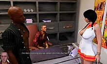 סיפור אהבה תשוקתי של אנאס 6 - חזה מהבהב וגבר צעיר במשחק 3D הנטאי