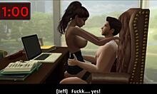 De gifte kvinder har et hedt møde med sin nabo i Sims 4