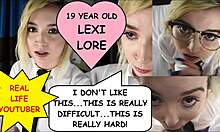 Jonge vlogger Lexi Lore deelt beugels en vuile praat in deepthroat video