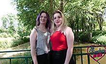 Малисия и Матилда, две европейские блондинки, наслаждаются лесбийским тройничком