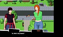 A romantic encounter with my voluptuous redheaded companion in a game-based setting