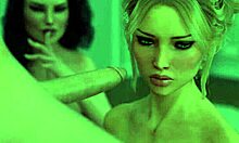 Tecknad sexspel med MILF som lär ut avsugningsfärdigheter