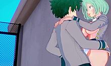 粟田薫子と葉狩徹が、マイヒーローアカデミアで情熱的な変態セックスをする。