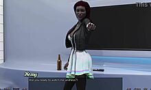 Vídeo pornô de desenho animado: MILF negra casada no espaço aflita
