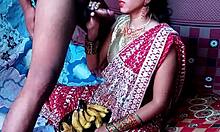 أول علاقة جنسية للأزواج الهنود ذوي المؤخرات الكبيرة في Karwa Chauth Special